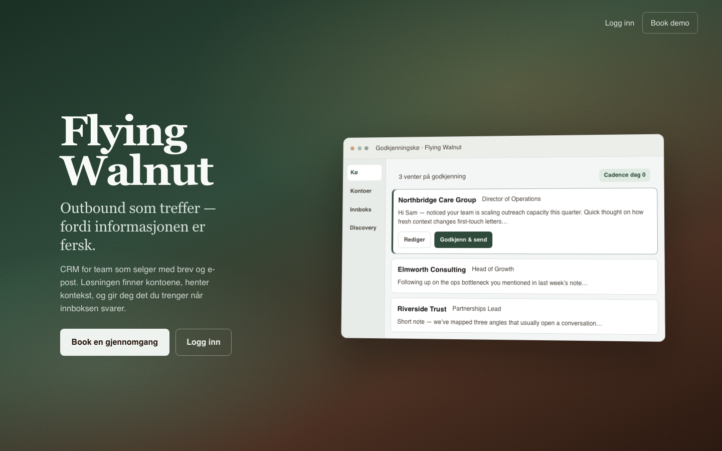 Flying Walnut product screenshot